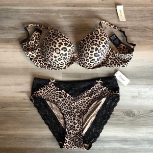 NEW Soma leopard print bra and underwear